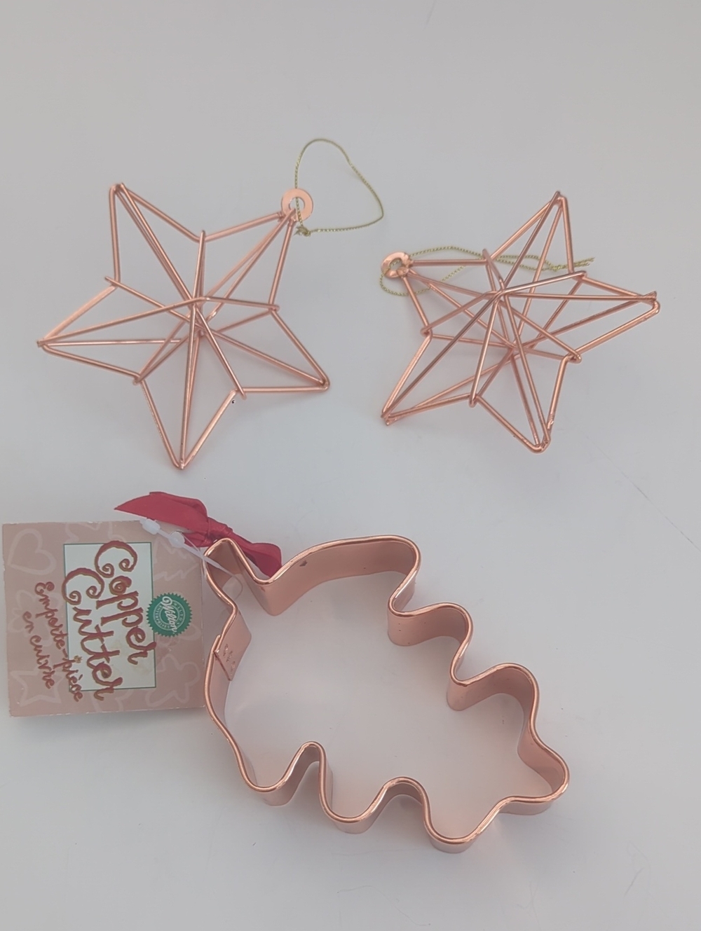 Copper Star & Leaf Home Accents Set - Rose Gold
